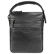 Чоловіча шкіряна сумка Karya на блискавці KR0909-45 чорного кольору