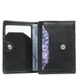 Шкіряна кредитница з відділенням для купюр з RFID Tony Perotti Nevada 3810 nero (чорна), Натуральна шкіра, Гладка, Чорний
