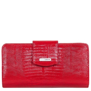 Жіночий гаманець Karya з лакованої шкіри 1119-074 червоного кольору