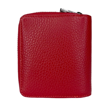Невеликий жіночий гаманець з натуральної шкіри Karya 2012-46 червоного кольору