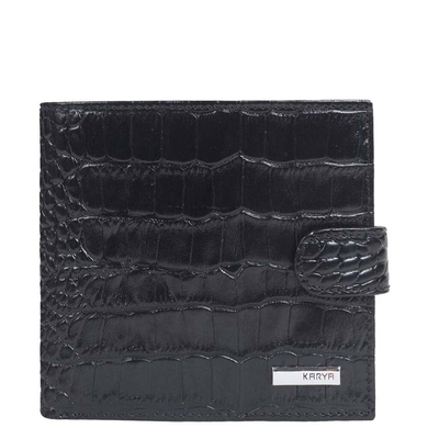 Мужское портмоне Karya из натуральной кожи 0439-53 черного цвета, Черный