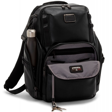 Рюкзак Tumi Alpha Bravo Search Backpack 15"  з натуральної шкіри 0932789DL Black, Чорний, Гладка