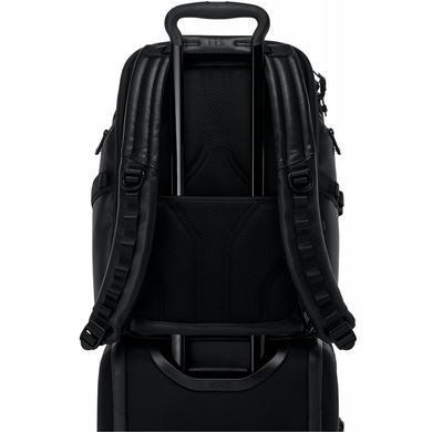 Рюкзак Tumi Alpha Bravo Search Backpack 15"  з натуральної шкіри 0932789DL Black, Чорний, Гладка