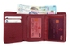 Малий шкіряний гаманець Eminsa із зернистої шкіри ES2032-18-5 червоного кольору
