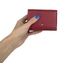 Малый кожаный кошелек Eminsa из зернистой кожи ES2032-18-5 красного цвета