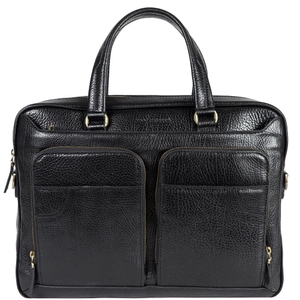 Мужская сумка-портфель Tony Bellucci из натуральной кожи 5048-893 черная