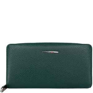 Кожаный женский кошелек Eminsa на два отдела ES2151-18-16 зеленого цвета