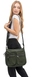 Женская текстильная сумка Vanessa Scani с натуральной кожей V019 цвета хаки, Хаки
