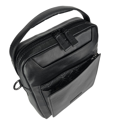 Мужская кожаная сумка Karya с верхней ручкой KR0280-554 черного цвета