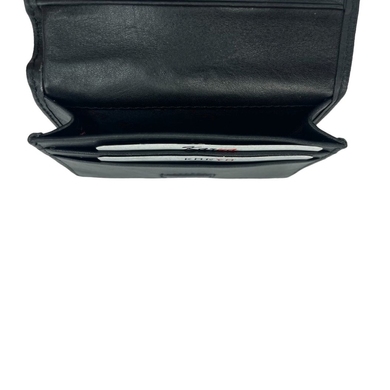 Малий шкіряний гаманець-кредитниця Karya 0027-1 чорного кольору