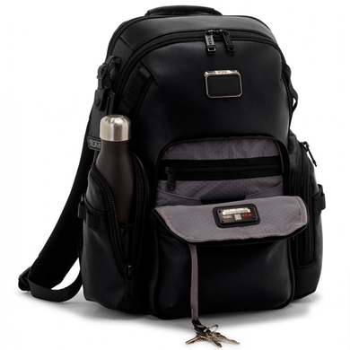 Рюкзак Tumi Alpha Bravo Navigation Backpack 15" из натуральной кожи 0932793DL Black, Черный, Гладкая