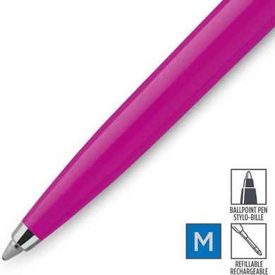 Шариковая ручка в блистере Parker Jotter 17 Plastic Pink CT BP 15 536 Ярко-розовый/Хром