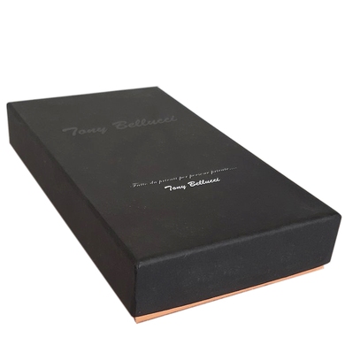 Велике портмоне на три відділи Tony Bellucci з натуральної шкіри TB625-1 чорне, Чорний