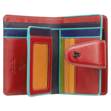 Жіночий гаманець з натуральної шкіри Visconti Spectrum Poppy SP31 Red Multi