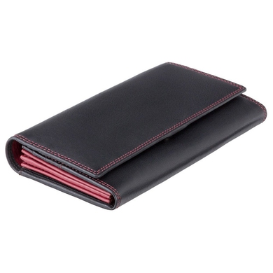 Жіночий гаманець з натуральної шкіри Visconti Colorado Topaz CD21 Black/Red