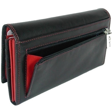 Жіночий гаманець з натуральної шкіри Visconti Colorado Topaz CD21 Black/Red