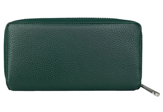 Шкіряний жіночий гаманець Eminsa на два відділи ES2151-18-16 зеленого кольору