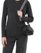 Кожанная женская сумка Tony Bellucci с разноцветным ремнем TB0617-281 черная, Черный