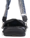 Шкіряна жіноча сумка Tony Bellucci з різнобарвним ременем TB0617-281 чорна, Чорний