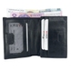 Малый кожаный кошелек-кредитница Karya 0027-1 черного цвета