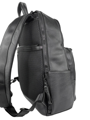 Шкіряний рюкзак на два відділи Tony Bellucci TB5236-1 чорного кольору, Чорний, Гладка
