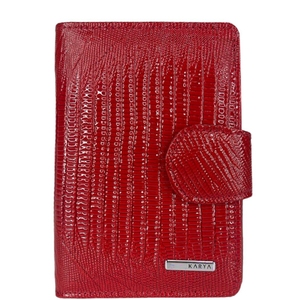 Женский кошелек из натуральной кожи с лаком Karya 2015-074-1 красного цвета