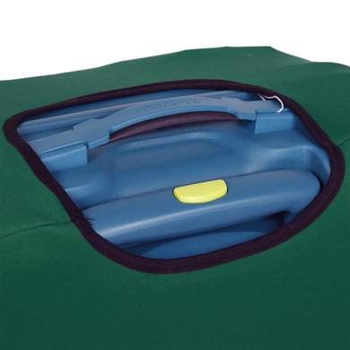 Чехол защитный для среднего чемодана из дайвинга M 9002-32, 900-Темно-зеленый (бутылочный)