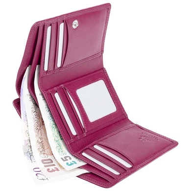 Жіночий гаманець з натуральної шкіри з RFID Visconti Heritage Picadilly HT32 Fuschia