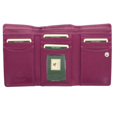Женский кошелек из натуральной кожи с RFID Visconti Heritage Picadilly HT32 Fuschia