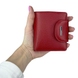 Шкіряний гаманець на кнопці Karya із зернистої шкіри KR1052-46 червоного кольору